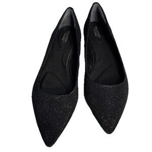 Rockport Total Motion Adelyn Ballet Flats, Women's 6.5, Black Sparkle MSRP $120